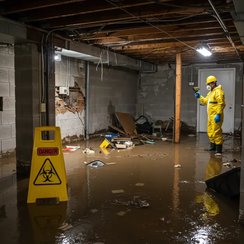 Flooded Basement Electrical Hazard in West Palm Beach, FL Property